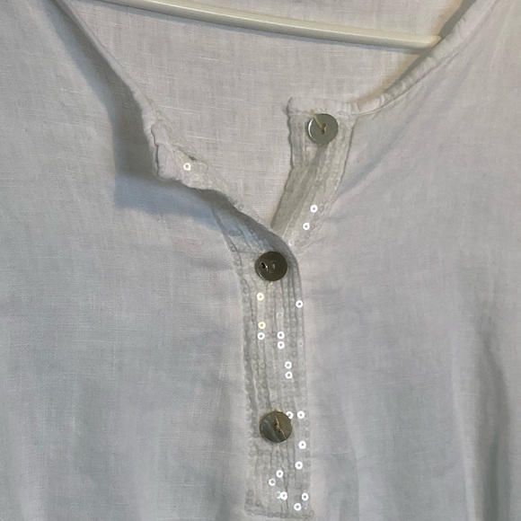 Viola Borghi white linen top - Picture 5 of 5